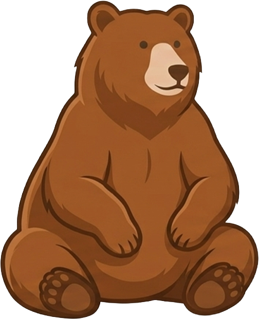 Revibear mascot — a friendly brown bear